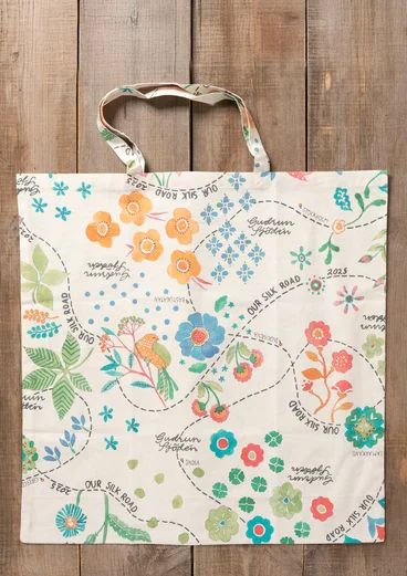 Organic cotton fabric tote bag L