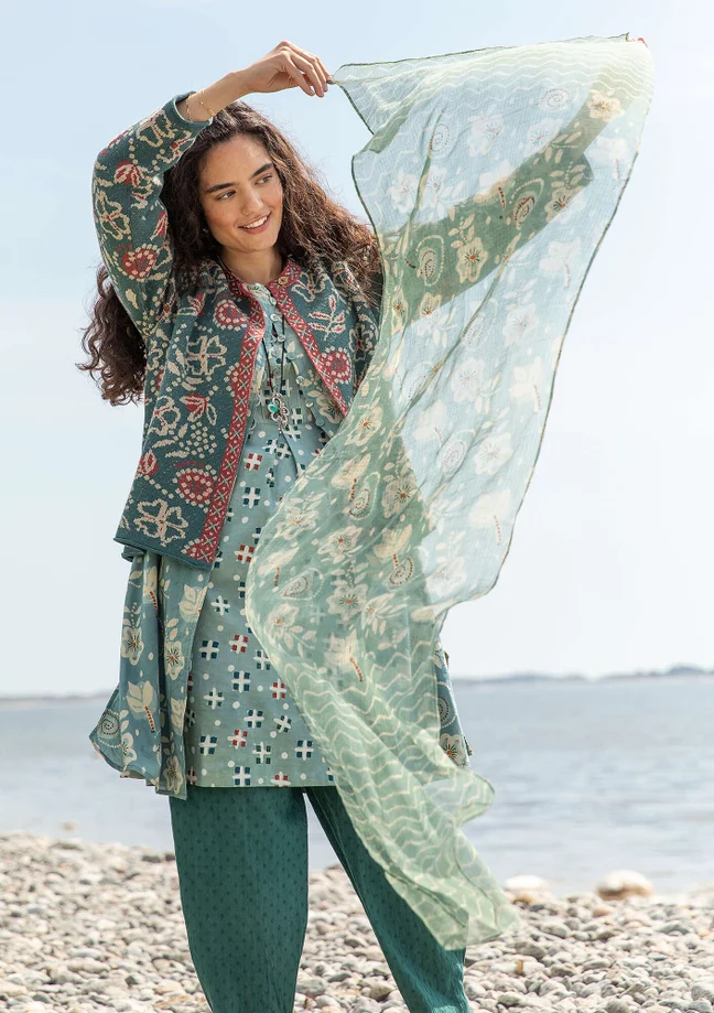 “Kamala” cotton/silk shawl