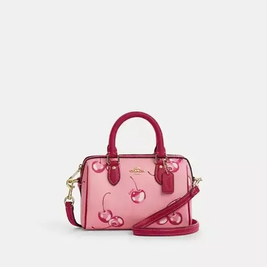 𝐂𝐎𝐀𝐂𝐇® Mini Crossbody With Cherry Print