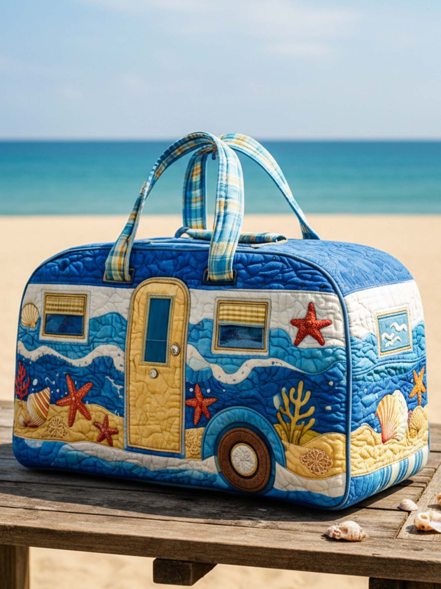 Beachfront Campervan Quilted Duffle Bag