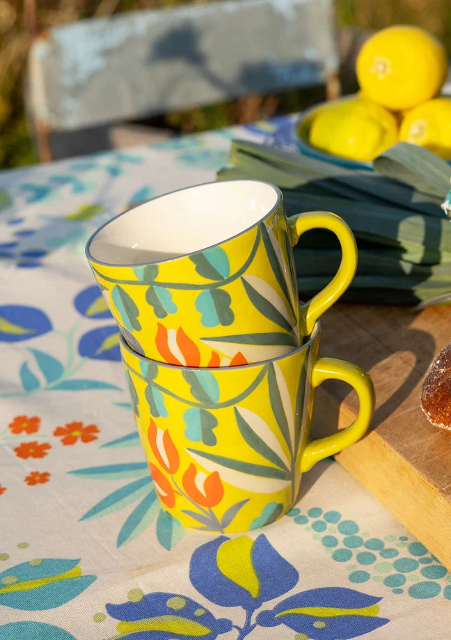“Olives” ceramic tea mug