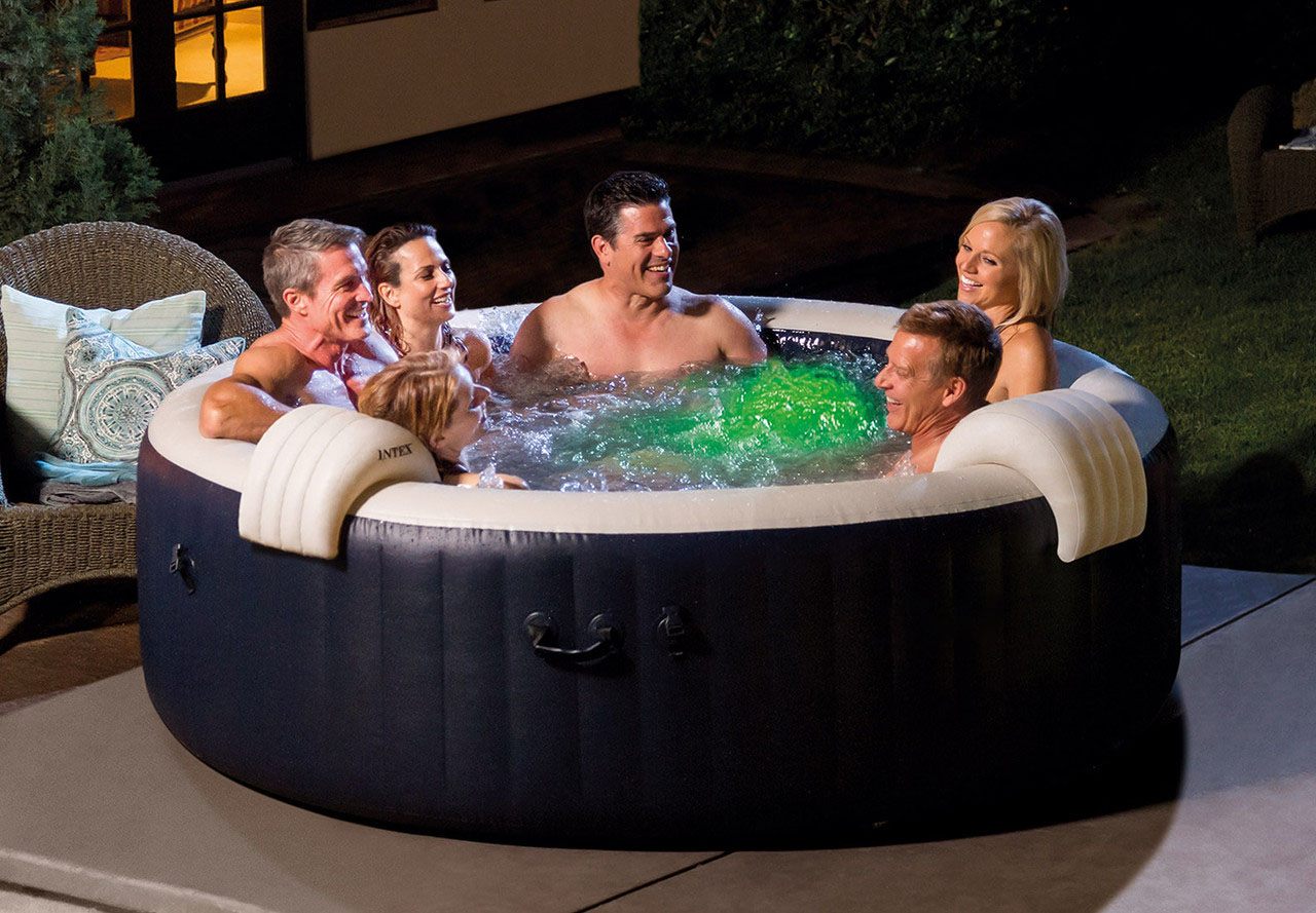 Plus Bubble Inflatable Hot Tub Set - 4 Person