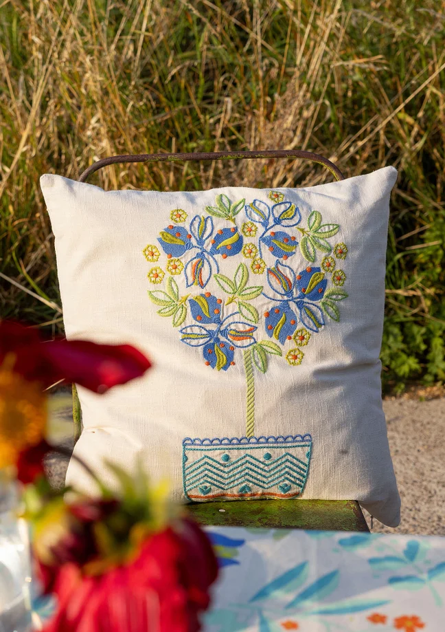 “Lemon tree” organic cotton cushion cover