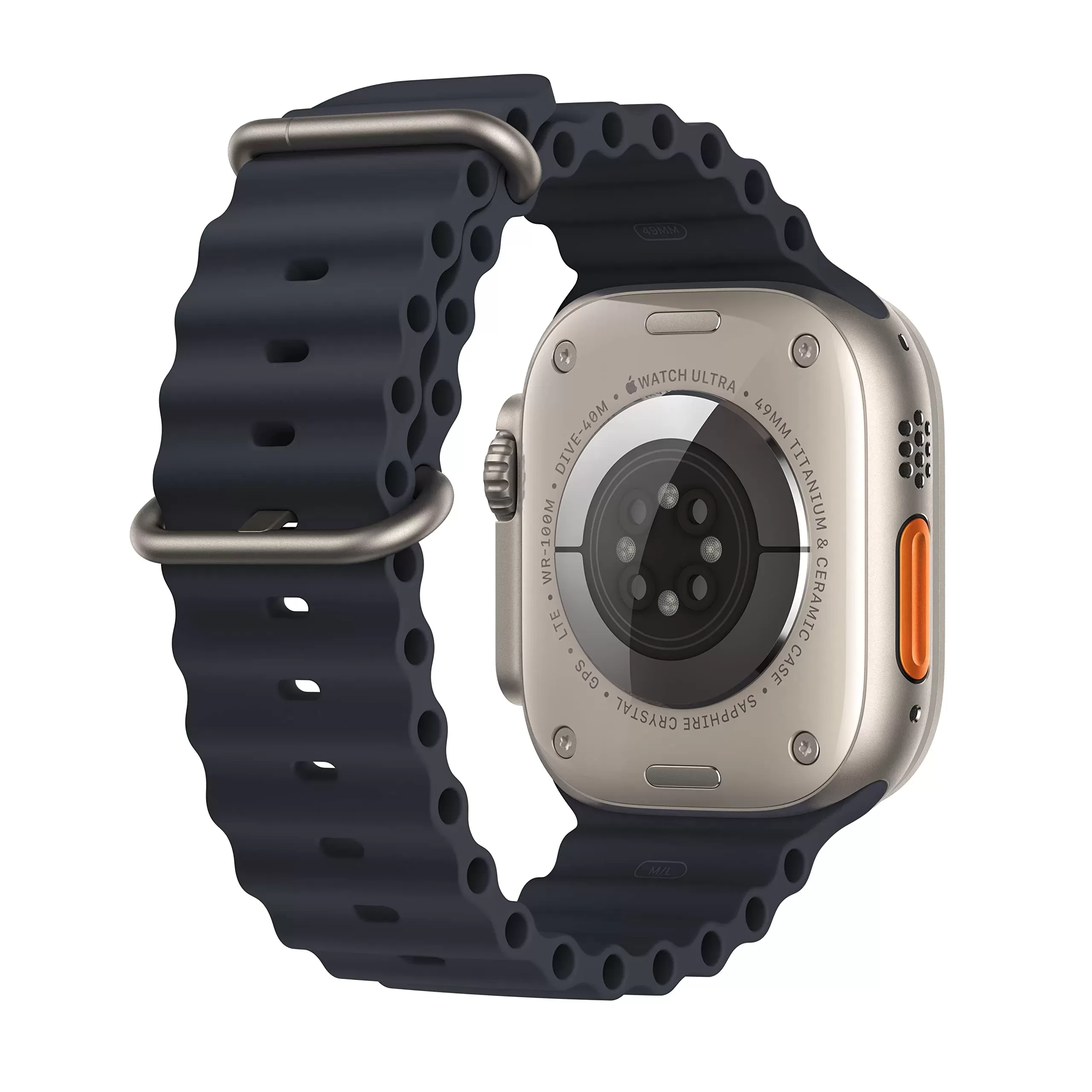 [GPS + Cellular 49mm] Titanium Case with Midnight Ocean Band, One Size (Renewed)