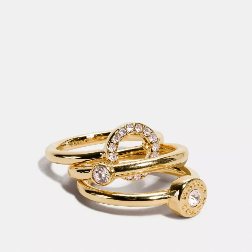 𝐂𝐎𝐀𝐂𝐇® Open Circle Halo Ring Set