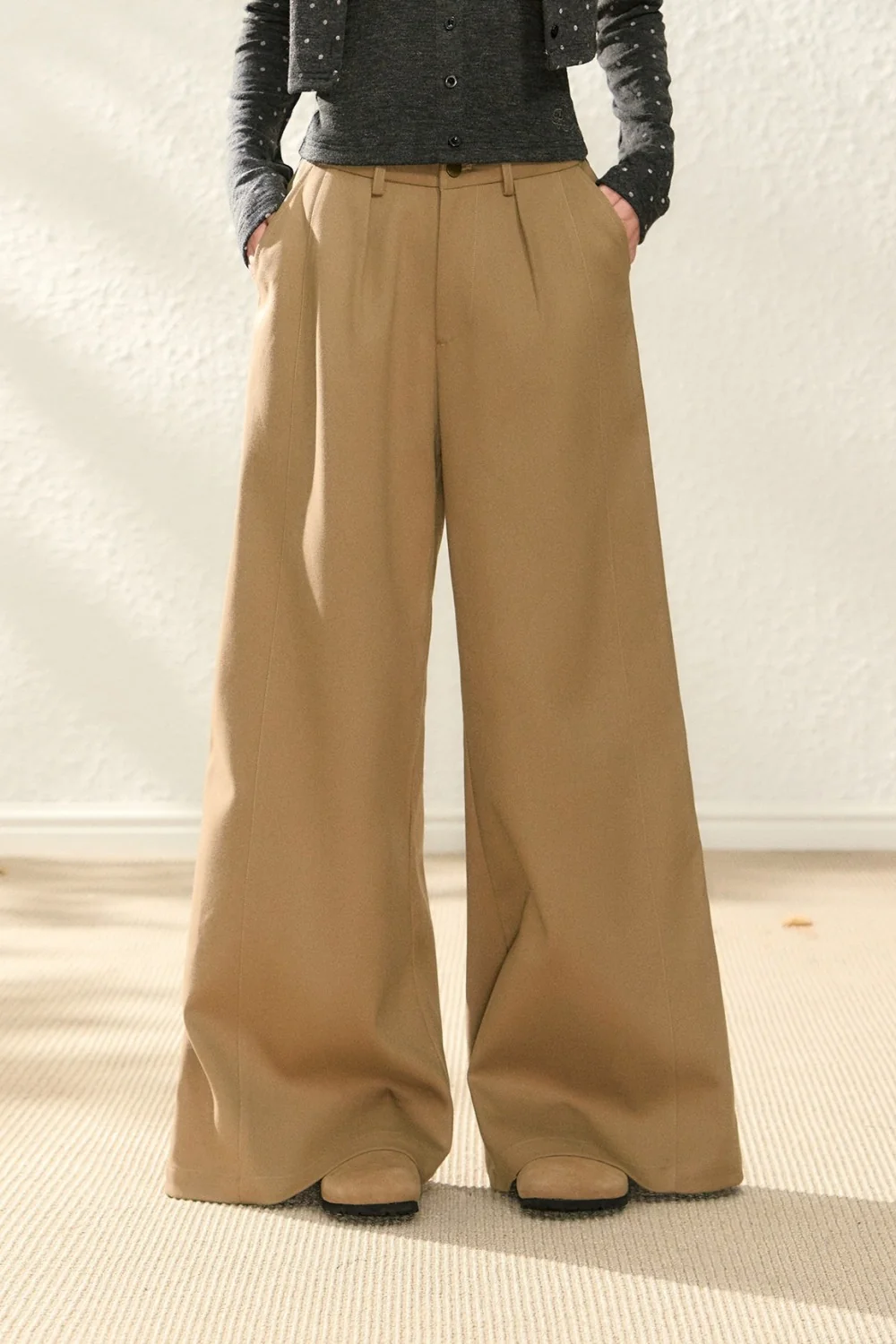 Original Drape Wide-Leg Pants - gxfjsh