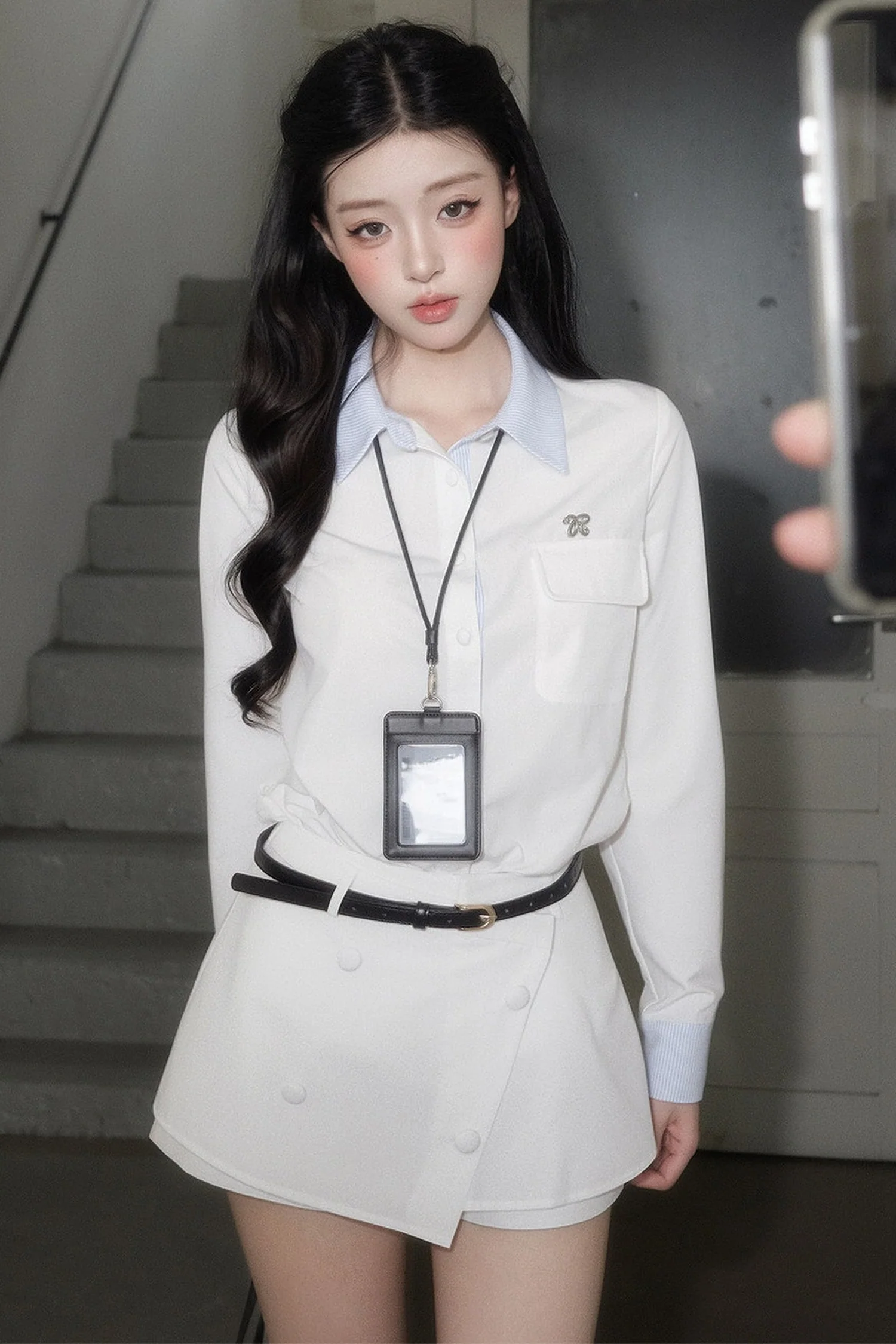 Elegant Shirt and Skirt Two-Piece Set-Up - gxfjsh
