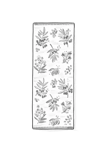 “Olives” organic cotton hallway mat