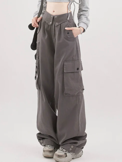 Waist design loose work pants