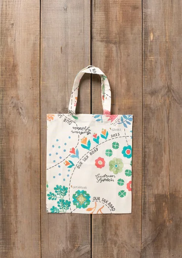 Organic cotton fabric tote bag S