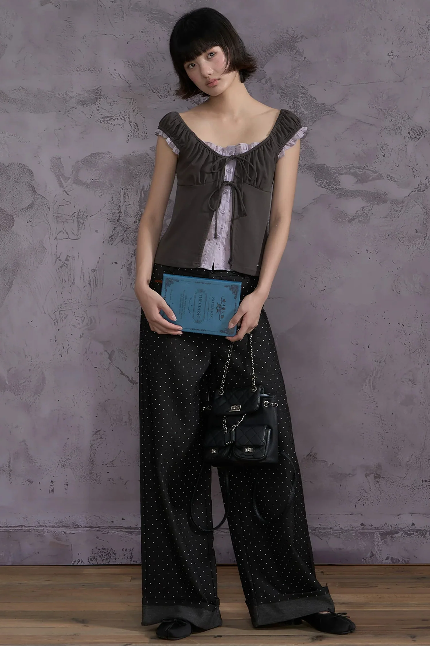 Ruffled Floral Patchwork Top Set-Up - gxfjsh