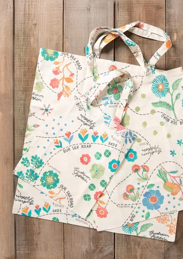 Organic cotton fabric tote bag S