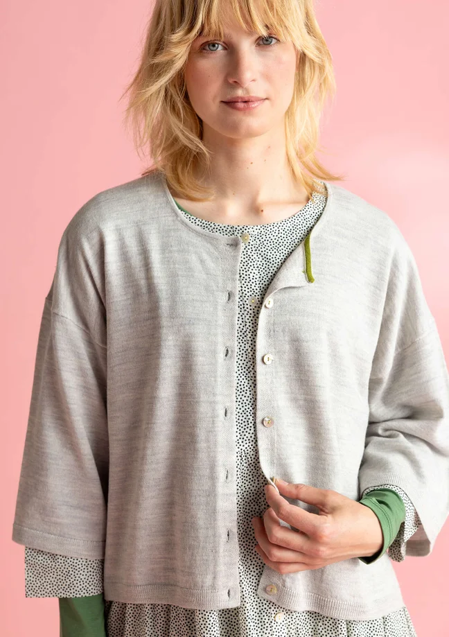 Organic wool cardigan