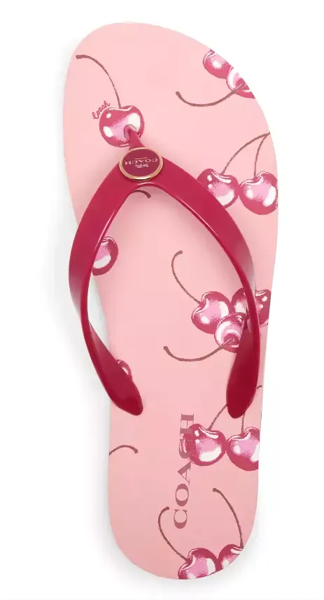 𝐂𝐎𝐀𝐂𝐇® Flip Flops - Cherry (Pink) Fruit