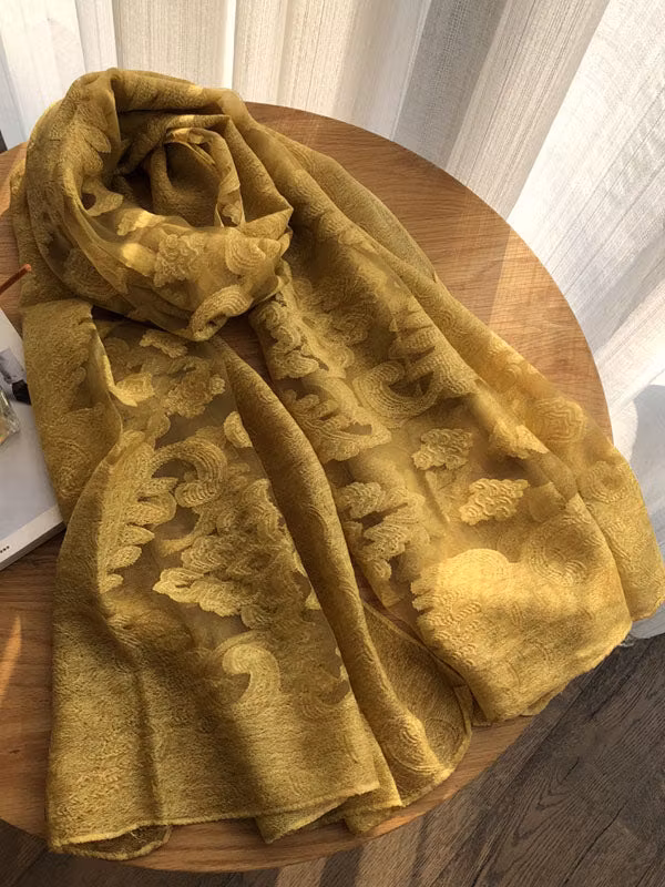 Simple Imitated Silk Fabric Shawl Scarf