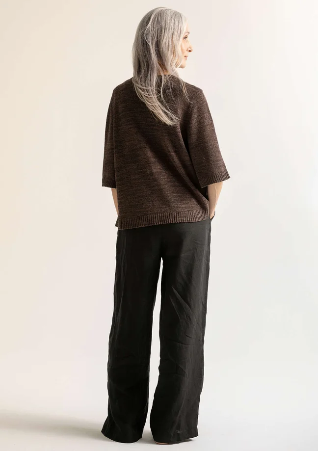 “Seraj” woven linen trousers