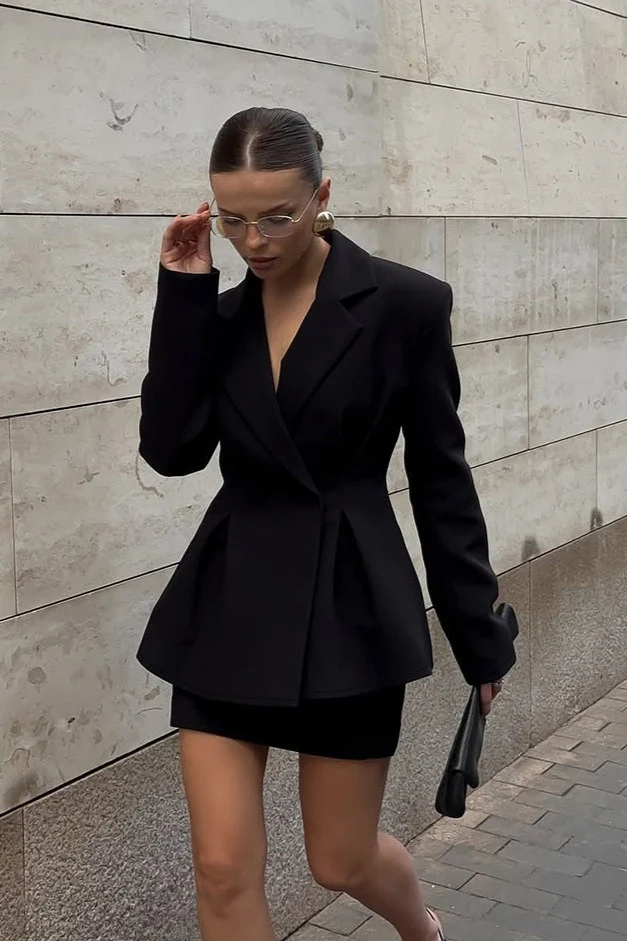 Elevated Waist Defined Blazer - malitai