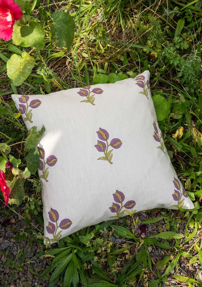 “Lemon tree” organic cotton cushion cover