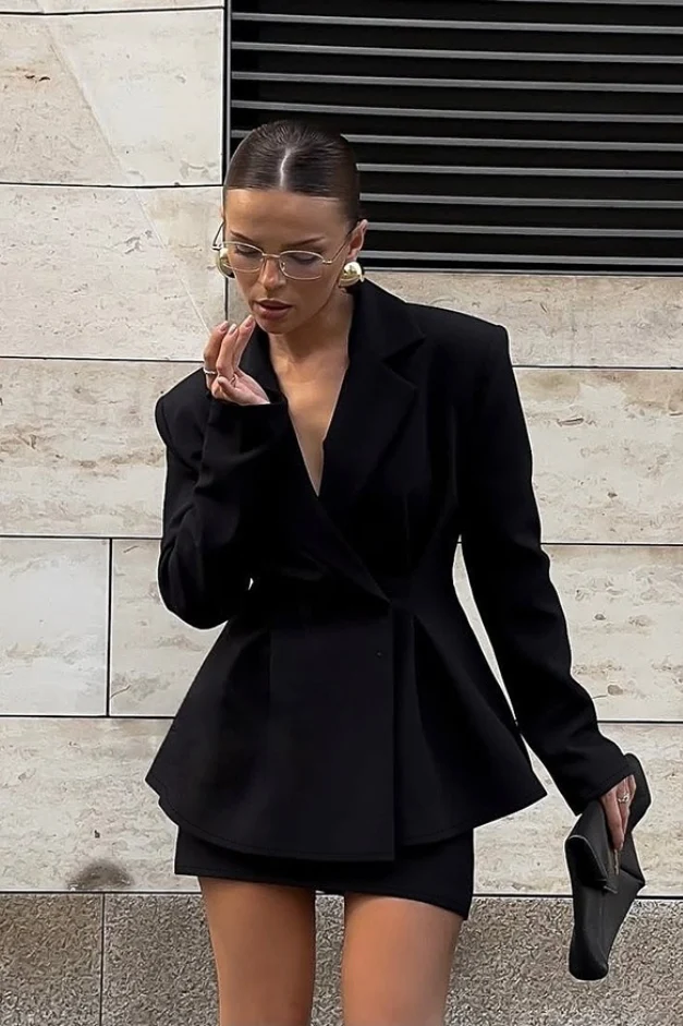 Elevated Waist Defined Blazer - malitai