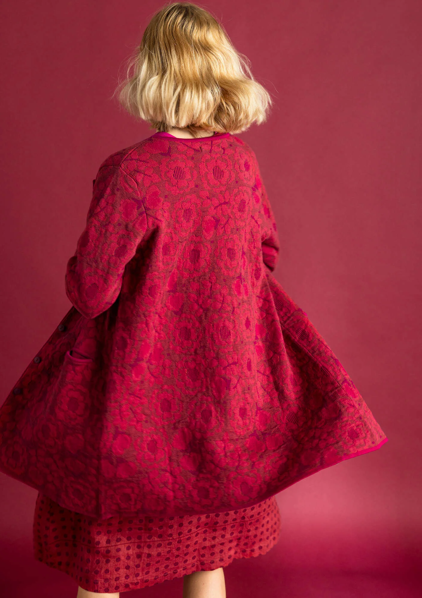 “Astrid” organic/recycled cotton coatigan