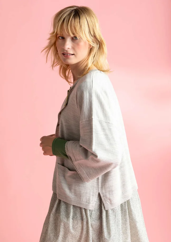 Organic wool cardigan