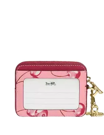 𝐂𝐎𝐀𝐂𝐇® Zip Card Case With Cherry Print
