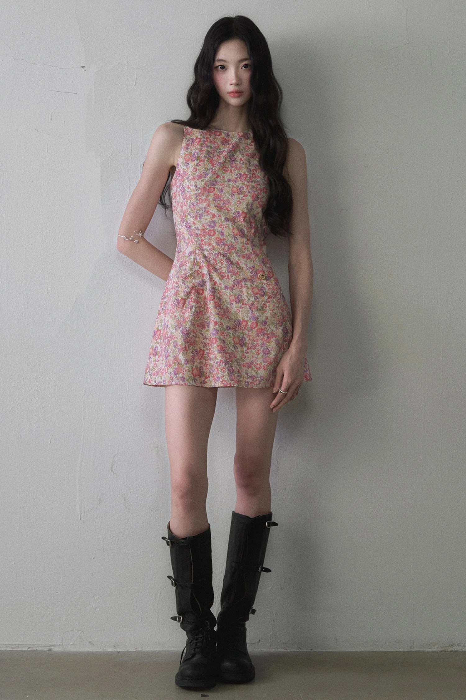 Oil Painting Floral Tank Dress - gxfjsh