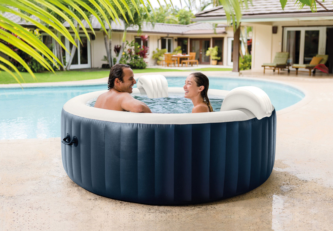 Plus Bubble Inflatable Hot Tub Set - 4 Person