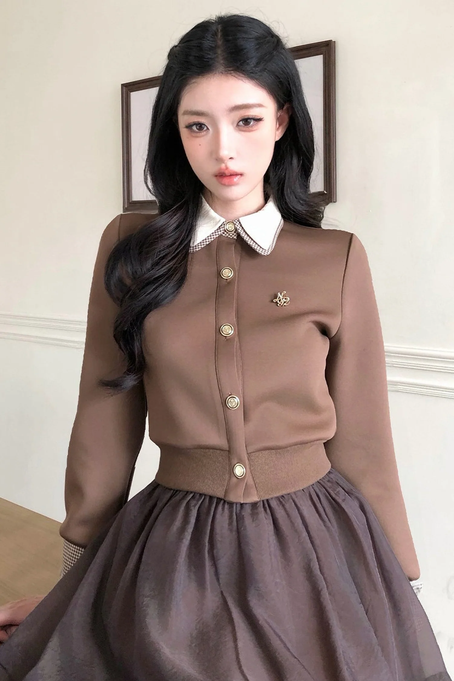 Long-Sleeve Collared Shirt - gxfjsh