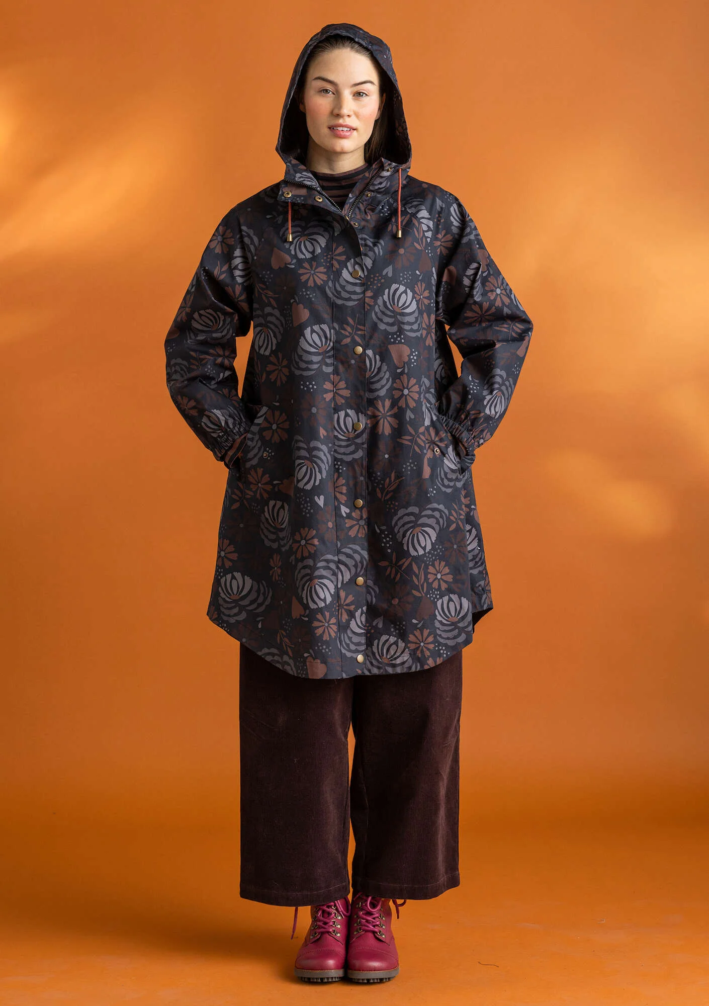 “Hedda” woven organic cotton raincoat