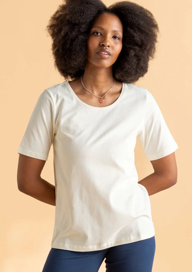 “Eleonora” organic cotton/elastane jersey top