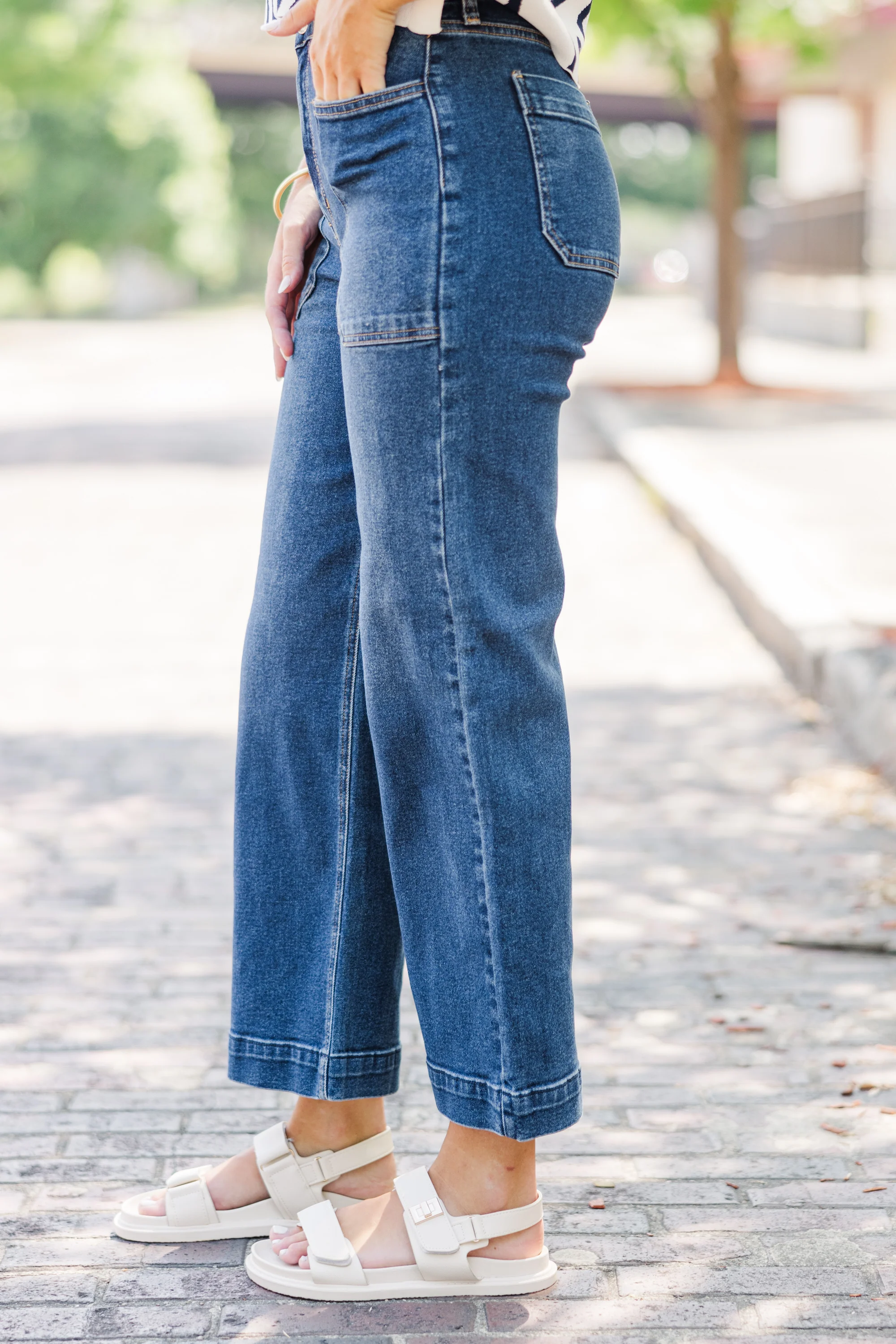 Dark Wash Wide Leg Jeans