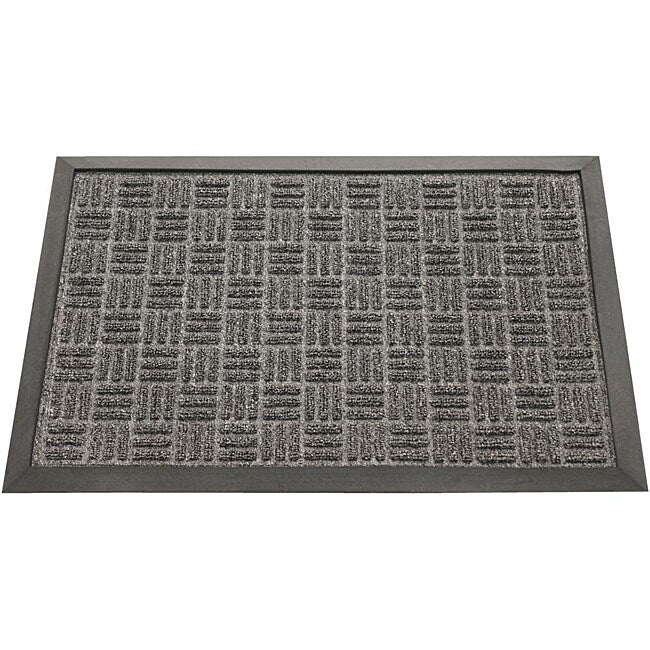 Rubber Backed Carpet Doormat - 3 x 5 feet - Charcoal Polypropylene Mat