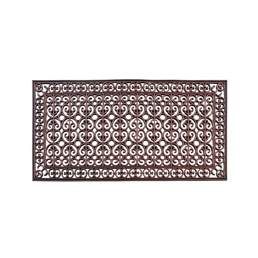 Rubber Paisley Non Slip Heavy Duty Front Door Extra Large Doormat 30