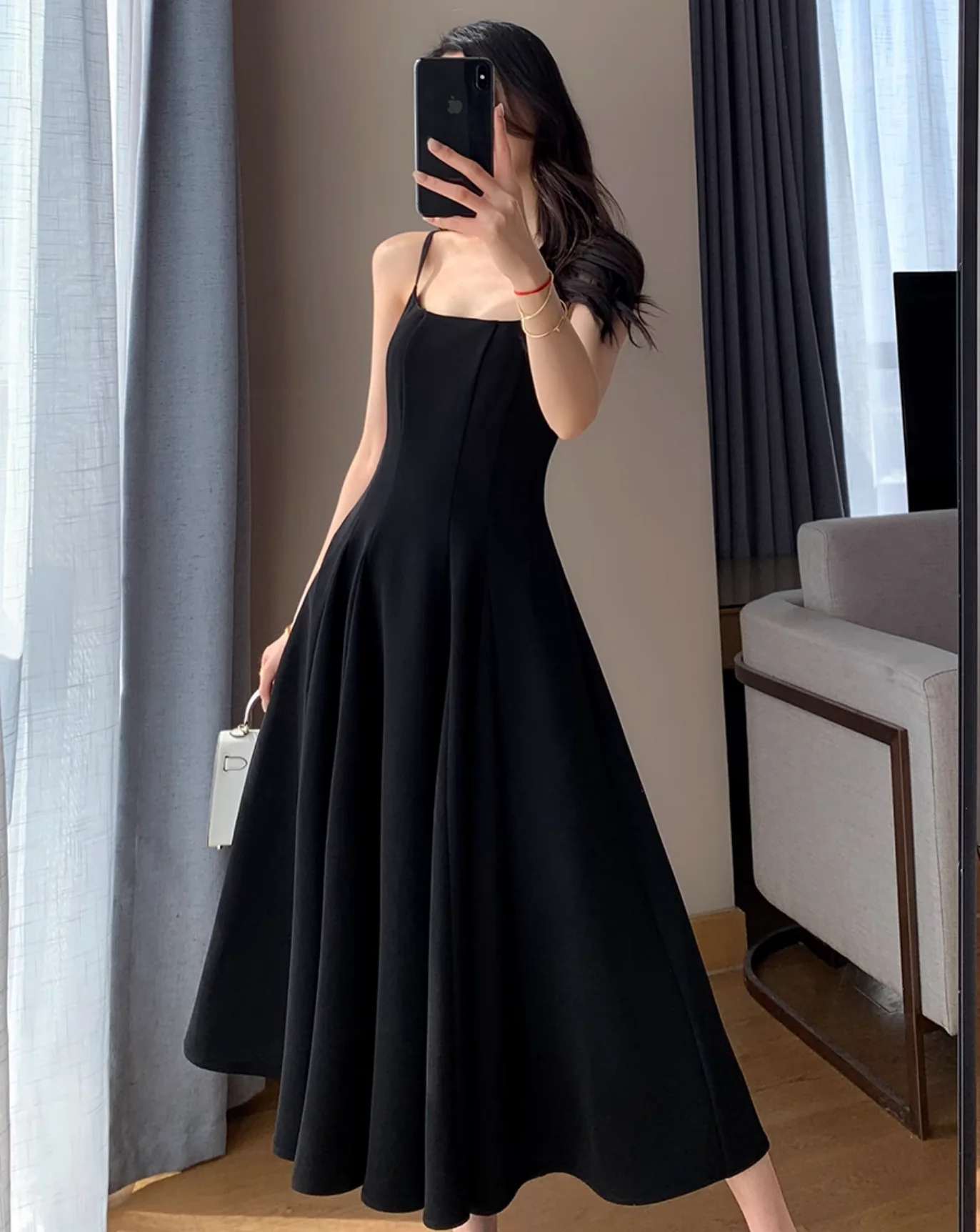 Neck Elegant Flare Dress