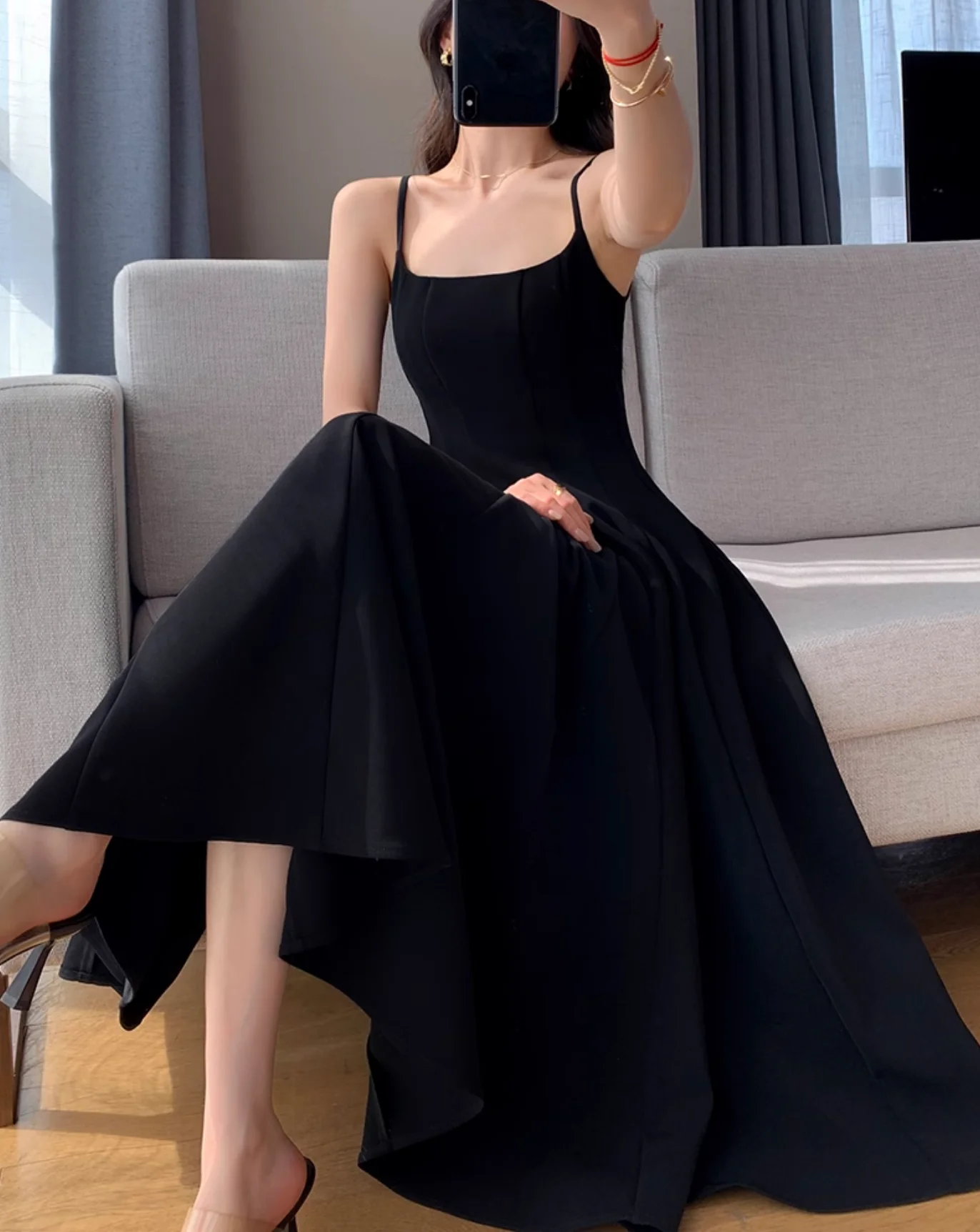 Neck Elegant Flare Dress