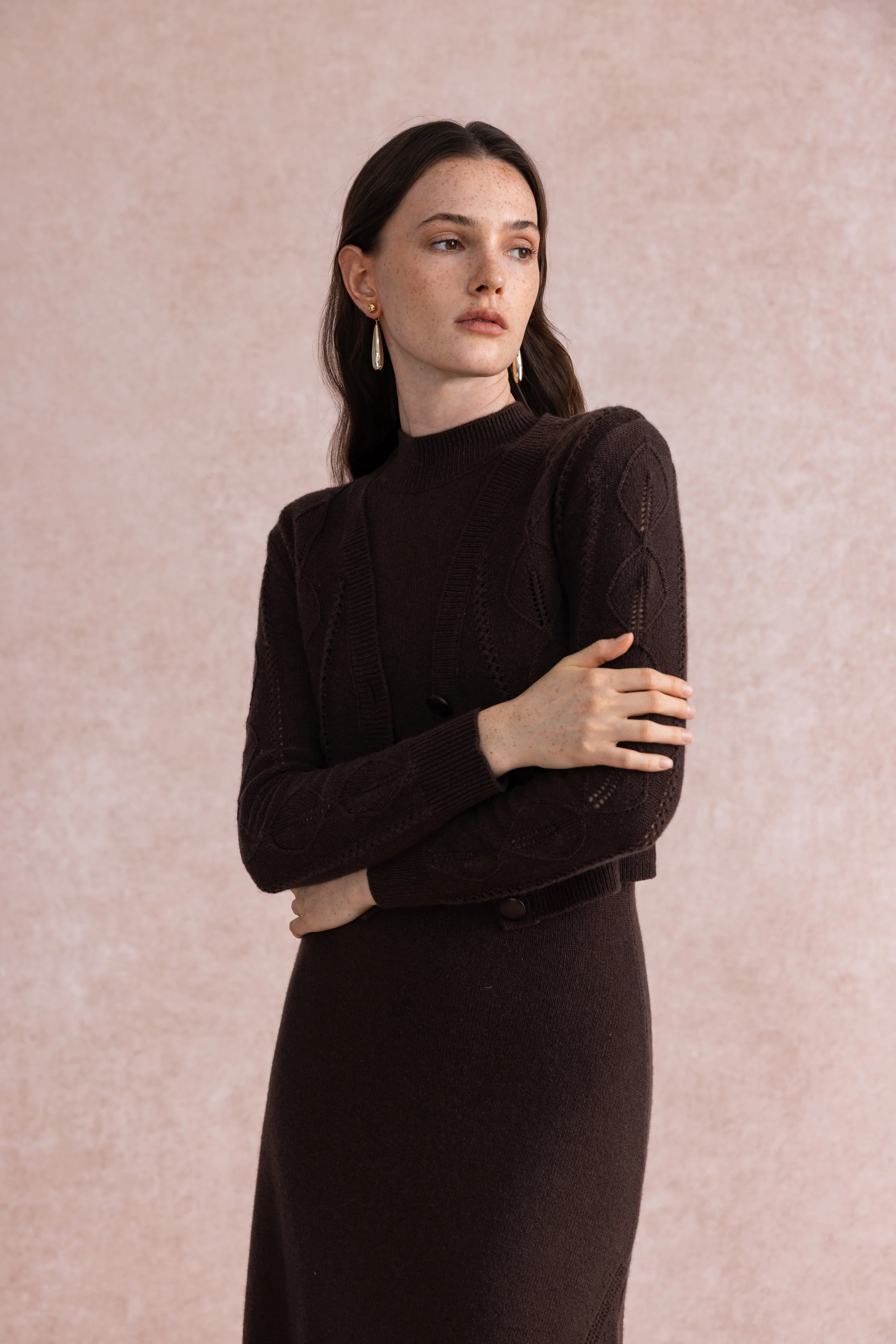 Fitted wool cardigan