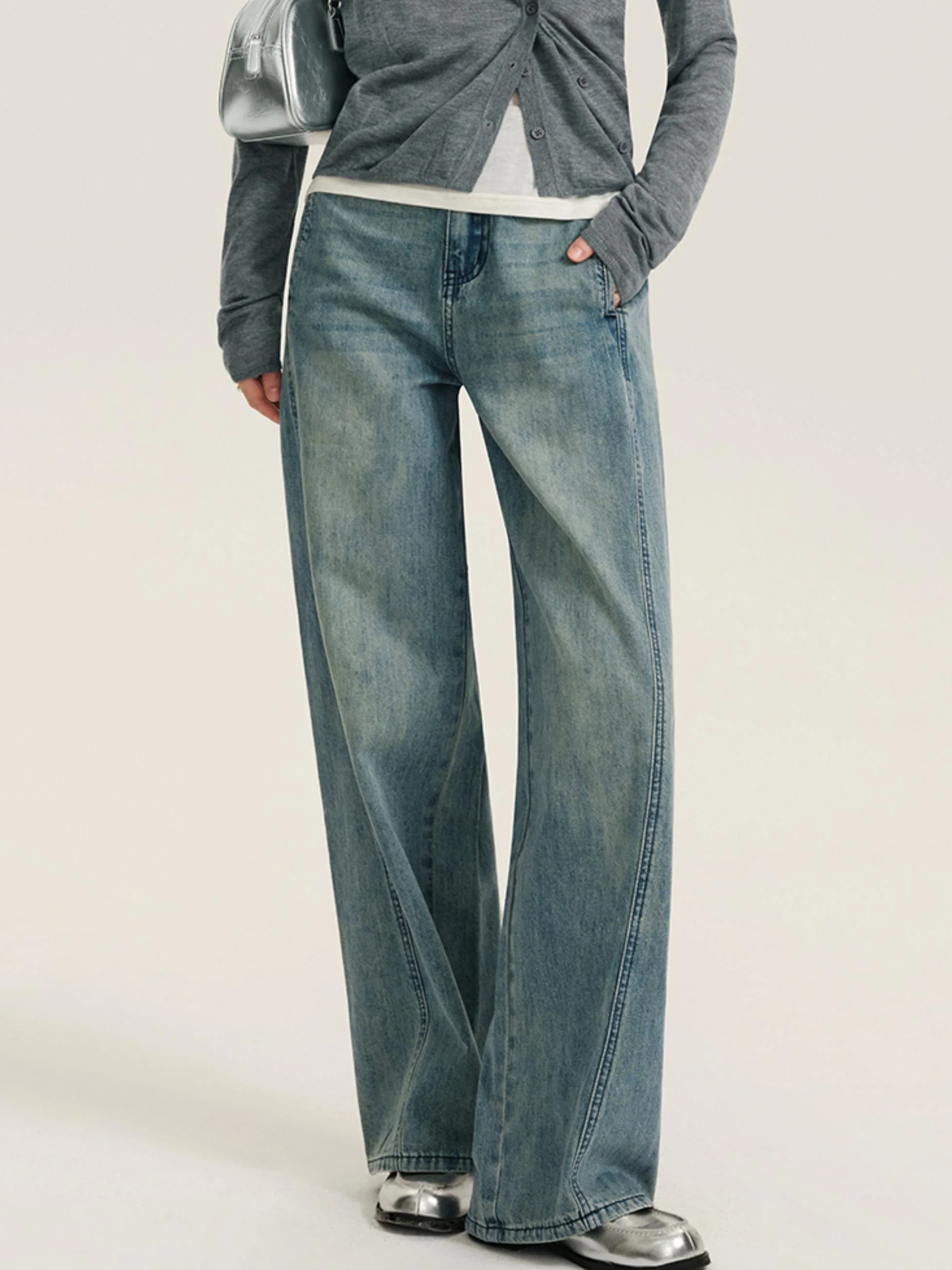 High-Waisted Retro Mop Pants